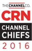 Graphic with the text “The Channel Co. CRN Channel Chiefs 2016”