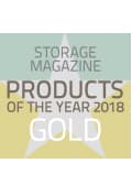 Graphic with a star background and the text “Storage Magazine Products of the Year 2018”